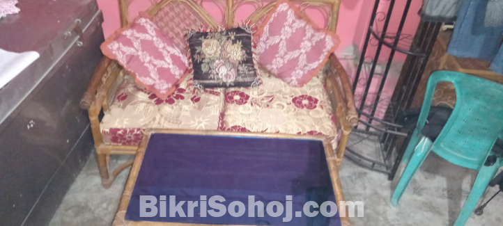 বেতের সোফা & টেবিল